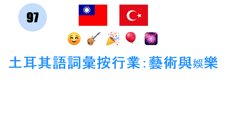 土耳其語詞彙按行業：藝術與娛樂